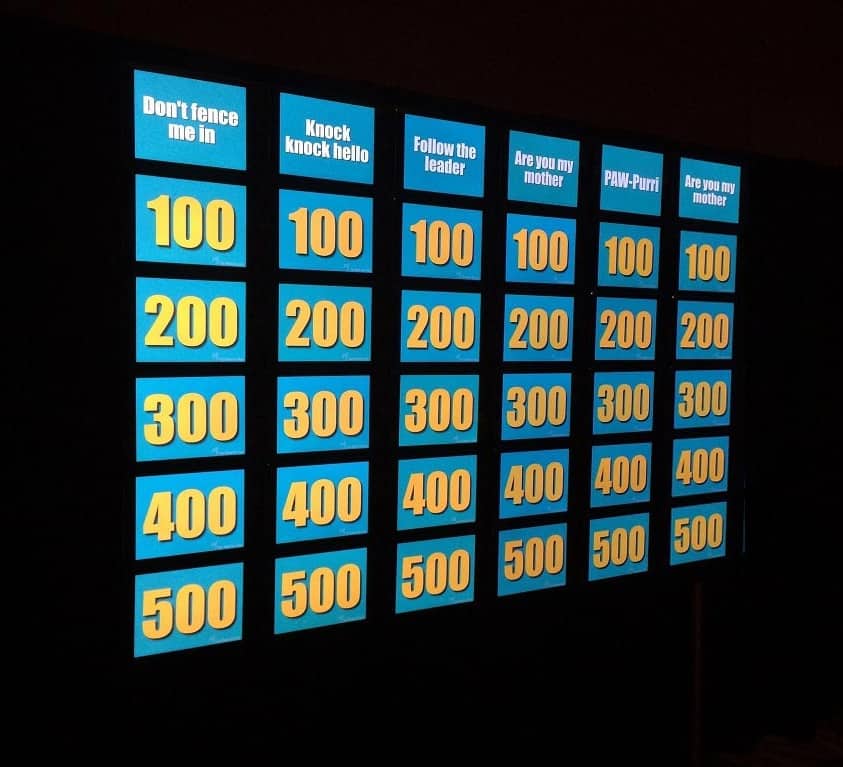 iPad jeopardy wall rentals